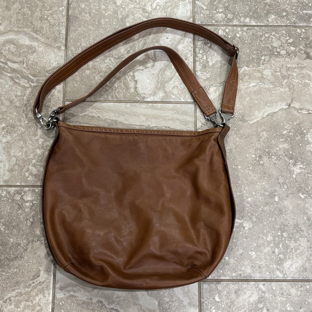 Rough & Tumble Brown Lamb Leather Hobo XBody Bag Original Straps USA
